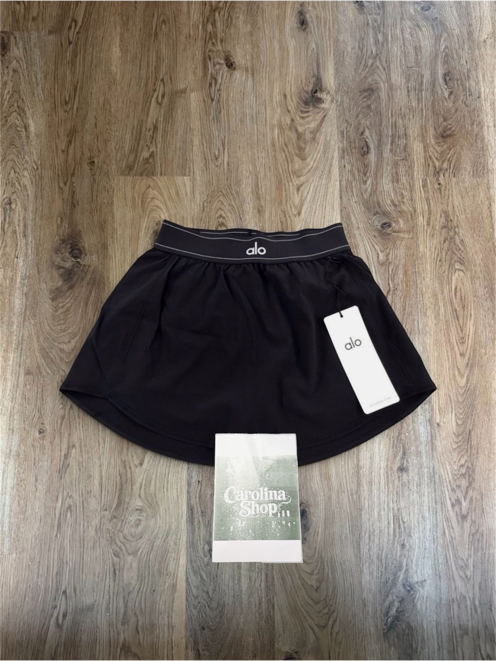 ALO Yoga Black Flared Match Point Tennis Skirt - Picture 2 of 10